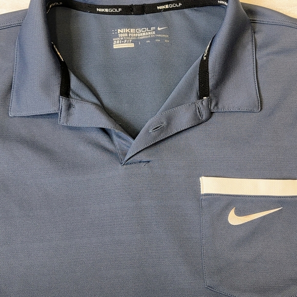 Nike Golf Tour Performance Dri-fit Polo Shirt XXL 2XL Blue - Picture 2 of 8